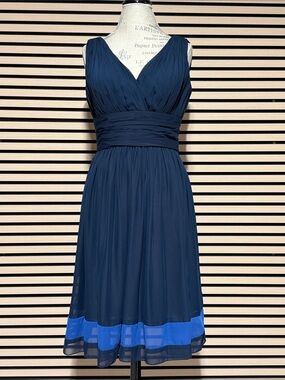 Wtoo Navy Midi Dress with Bright Blue Hemband